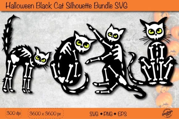 Black Cat Silhouette SVG Scary Cat