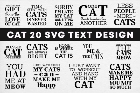 CAT 20 Svg Text Design