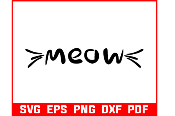 Cat Moustache Svg Pdf Png Dxf Eps