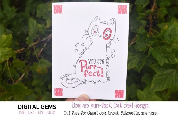 Cricut Joy SVG Cat Purr-fect Card