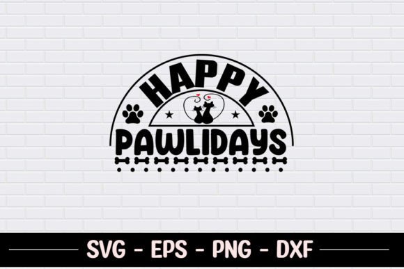 Happy Pawlidays - Cat Christmas SVG
