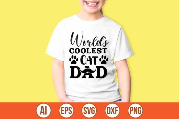 World’s Coolest Cat Dad Svg